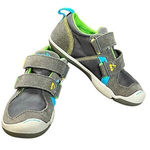 Plae Ty Sneakers Steel Gray Mesh Suede Boys Tennis Shoe 10.5
